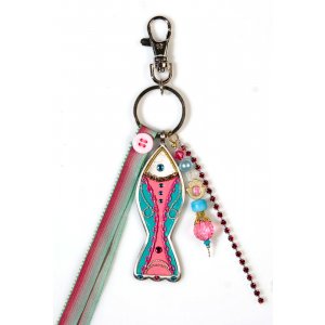Keychain by Ester Shahaf - Pink Fish Design