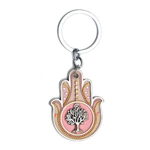 Hamsa Key Ring with Tree of Life - Ester Shahaf