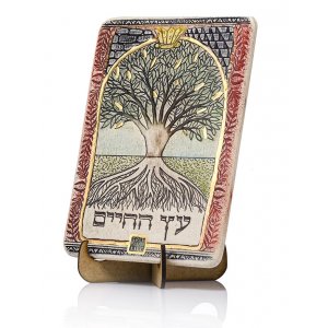 Handcrafted Ceramic 24K Gold Decorated Plaque, Tree of Life - Art in Clay