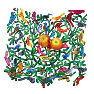 Laser Cut Fruit Bowl or Wall Decoration - Birds of the World by David Gerstein