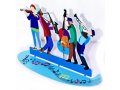 Free Standing Sculpture of Klezmer Players with Musical Notes - Dorit Judaica
