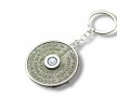 Key Chain, Spinner with Revolving Star of David and Travelers Prayer Words on Reverse