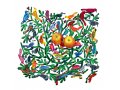 Laser Cut Fruit Bowl or Wall Decoration - Birds of the World by David Gerstein
