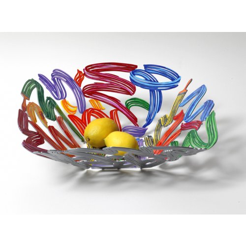 Laser Cut Fruit Bowl or Wall Decoration - Brush Strokes by David Gerstein