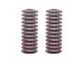 Yair Emanuel, Stacked Disc Style Candlesticks - Maroon