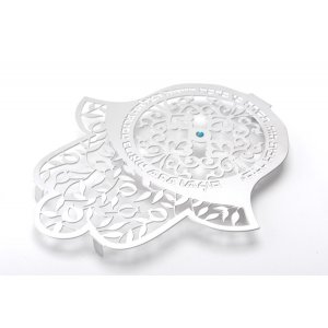 Hebrew Floating Letters Wall Hamsa - Blessings by Dorit Judaica