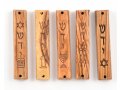 5 Pack - Olive Wood Mezuzah Case Made in Israel