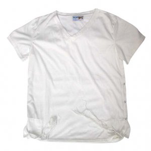 T-Shirt with Tzitzit Attached Adult Size - White