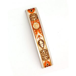 Autumn Shades Curved Mezuzah Case - Ester Shahaf