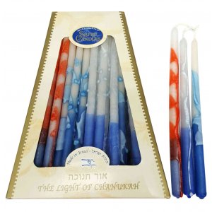 Colorful Hanukkah Candles - Handmade, Dripless