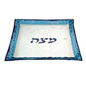 Matzah Plate made of Fused Glass