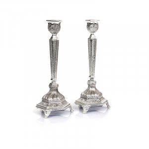 Filigree Silver Plate Candlesticks