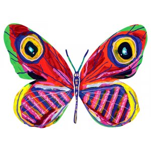 Alone Butterfly Double Sided Steel Wall Sculpture - David Gerstein