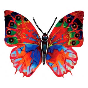 Hadar Butterfly Steel Double Sided Wall Sculpture - David Gerstein