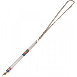 Multicolor Bands on Silver Aluminum Torah Pointer Yad - Yair Emanuel