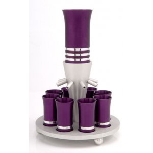 Eight Cup Agayof Wine Fountain in Purple