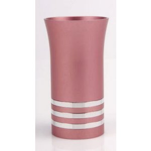 Pink and Silver Kiddush cup by Agayof
