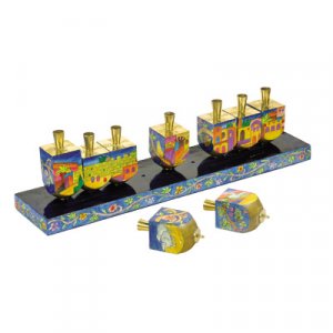 Dreidel Hanukkah Menorah by Yair Emanuel