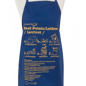 Chanukah Kitchen Apron with Potato Latkes Recipe - Barbara Shaw