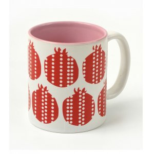 Coffee Mug with Red Pomegranates - Barbara Shaw