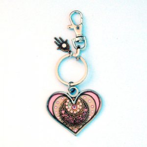 Ester Shahaf Keychain - Pink Heart