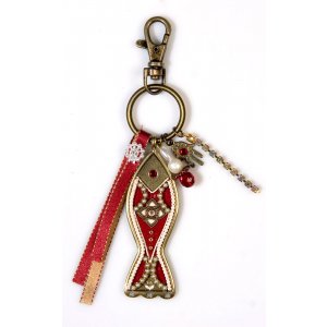 Ester Shahaf Red Fish Key Ring