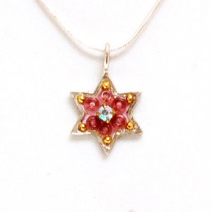 Shahaf Pink Star of David Pendant