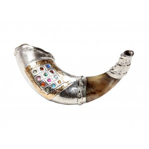 Breastplate Design Sterling Silver Ram's Horn Shofar