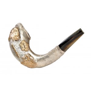Sterling Silver Ram's Horn Shofar - Lion of Judah