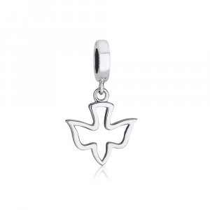 Dove of Peace Charm in Silver