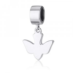 Graceful Dove Charm in Sterling Silver