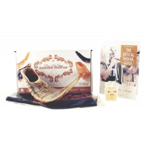 Gift Box Shofar Set with Natural Ram's Horn, spray and pouch