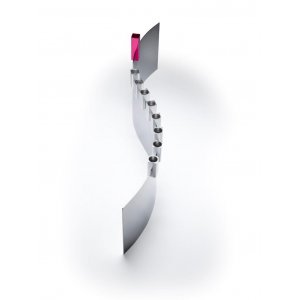 Curving Wave of Tel Aviv Hanukkah Menorah - Laura Cowan