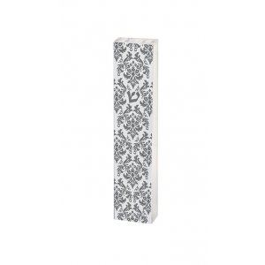 Lucite Mezuzah Case with Open Fleur De Lys Design, Gray - Dorit Judaica