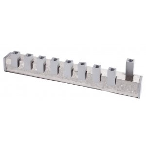 Hammered Metal Hanukkah Menorah with Cube Candle Holders, Silver - Yair Emanuel