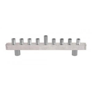 Silver Hammered Aluminum Hanukkah Menorah with Tube Design - Yair Emanuel