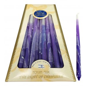 Shades of Purple Decorative Dripless Chanukah Candles