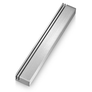 Laser Cut Vertical Tracks Mezuzah Case, Silver - Adi Sidler