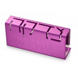 Contemporary Anodized Aluminum Charity Tzedakah Box, Purple - Adi Sidler