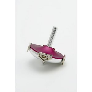 Pink and Silver Elegant Anodized Aluminum Hanukkah Dreidel - Dabbah Judaica