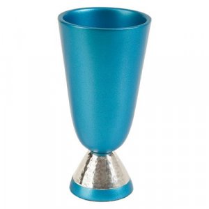 Anodized Aluminium Goblet Kiddush Cup, Turquoise - Yair Emanuel