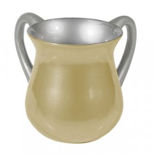 Small Pearl Aluminum Classic Netilat Yadayim Wash Cup - Yair Emanuel