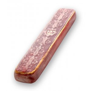 Handmade Ceramic Mezuzah with Decorative Design - Art in Clay