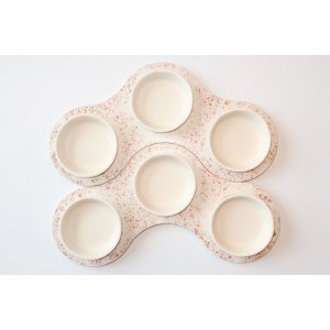 Handcrafted Abstract Passover Seder Plate, White - Graciela Noemi