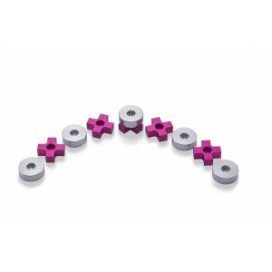 Fuchsia Tic Tac Toe Hanukkah Menorah - Laura Cowan