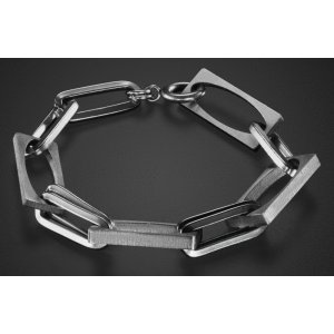 Man's Bracelet with Stainless Steel Links  Adi Sidler