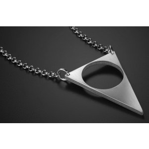 Man's Pendant Necklace Geometric Collection, Circle in Triangle - Adi Sidler