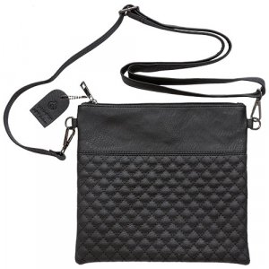 Black Faux Leather Tefillin Bag Set with Shoulder Strap