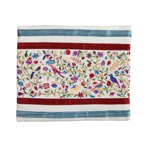 Yair Emanuel Embroidered Tallit Bag, Multicolor Birds