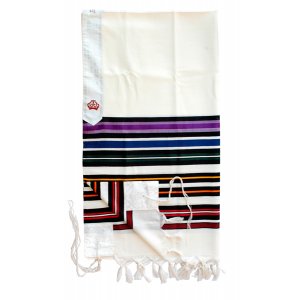 Bnei Ohr Josephs Coat Tallit Rainbow Colors by Talitnia